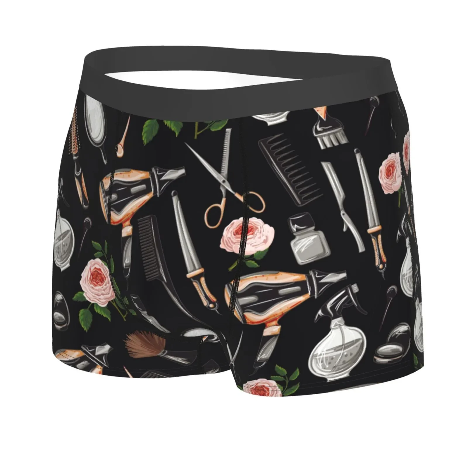 Barber Scissors Hairstylist Salon Series Print Man's Boxer Briefs Breathable Funny Underwear High Quality Print Shorts Gift Idea