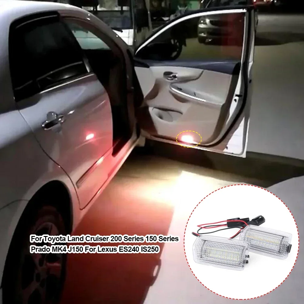 2pcs Super bright 6000K white car LED Door Courtesy Light for TOYOTA Wish Prius Camry alphard Isis estima For Lexus IS250 RX350