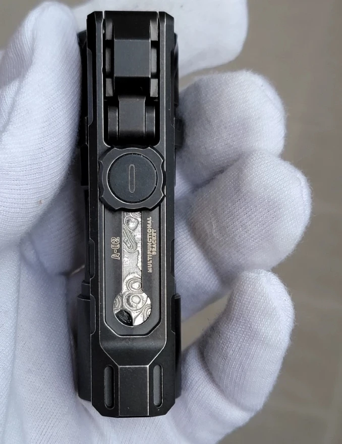 EDC SK03 Titanium Black Aging Set 14500 Lithium Battery Flashlight