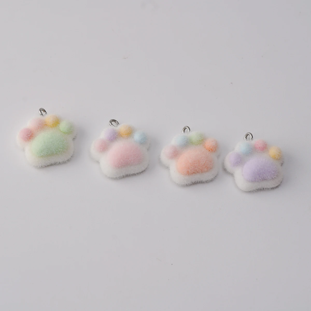 20pcs Cute Cat Dog Claws Charms Cartoon Resin Animal Pendant For Bag Keychain Earring Necklace DIY Crafts Jewelry Make fittings