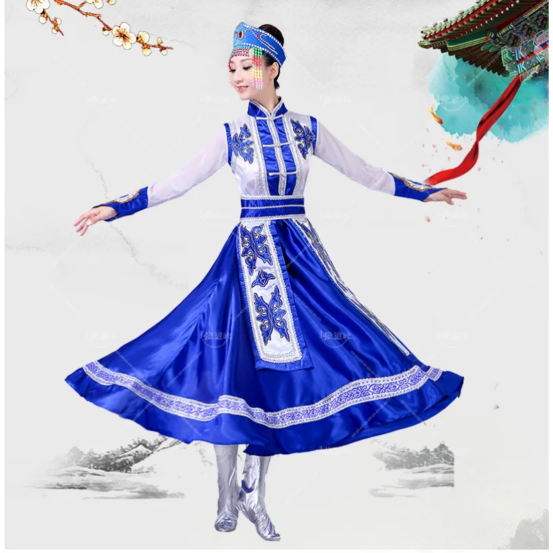 Korean/Mongolian Clothing Women's Inner Mongolia Dance Costumes Ethnic Performance Clothes Mongolian Robes Costumes TB18122