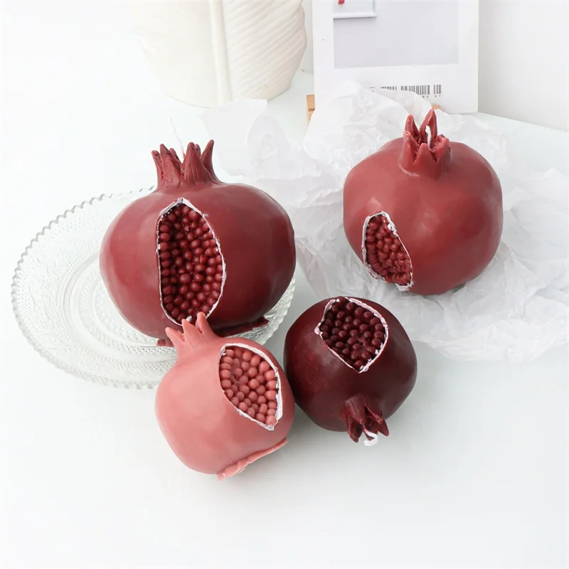 3D Emulated Pomegranate Candle Mold DIY Pineapple Ananas Aroma Wax Making Emulational Fruit Epoxy Resin Plaster Mold Home Decor