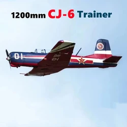 FMSRC 1200MM 1.2M CJ6 CJ-6 RC Airplane Chinese Trainer Beginner PNP with Retracts Radio Control Model Plane Aircraft Avion