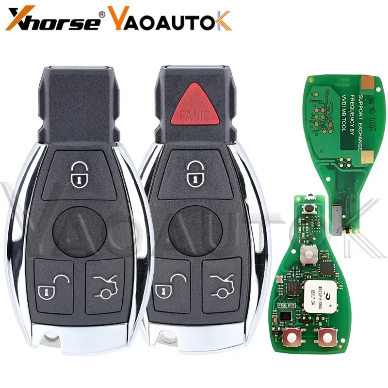 Xhorse Keyless Smart Remote Key For Benz FBS3 W204 W207 W212 W164 W166 W221 XSBZ01EN VVDI MB Smart Car Key 433/315MHz 3/4Buttons