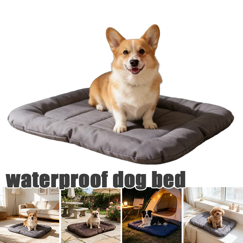 

S/M/L/XL Durable Oxford Cloth Dog Mat Waterproof Non Stick Hair Pet Sleeping Pad High Elastic PP Cotton Bed for Puppy Cat Rabbit