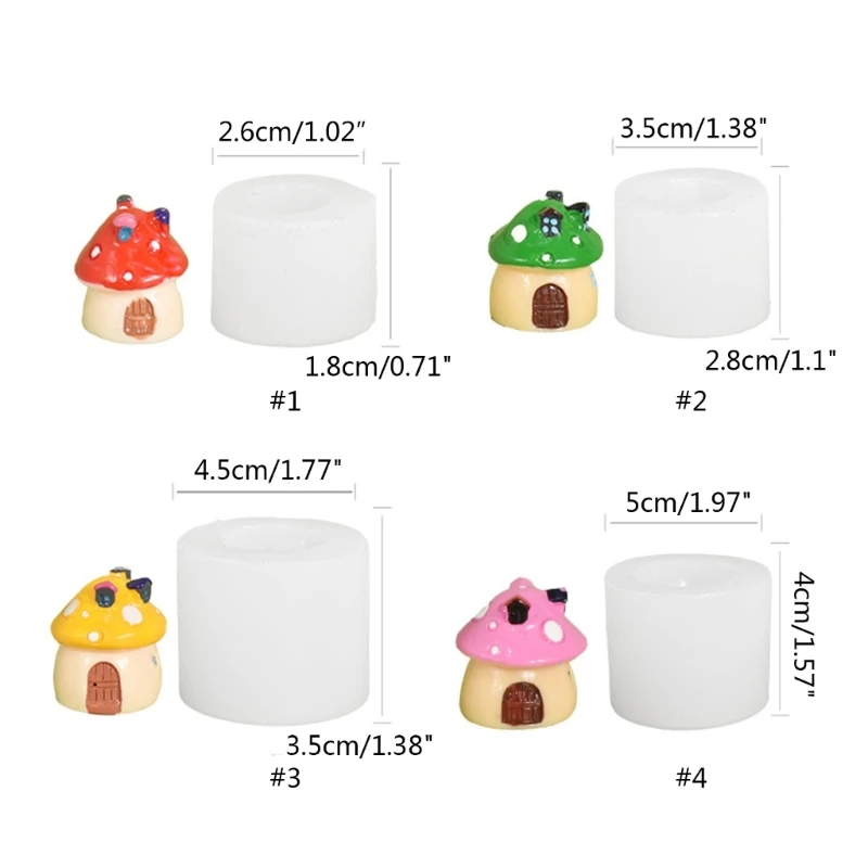 KX4B 3D เห็ดแม่พิมพ์ซิลิโคน WAX Melt Polymer น้ำมันหอมระเหยทำ Handmade Cupcake Jelly แม่พิมพ์อุปกรณ์ตกแต่ง