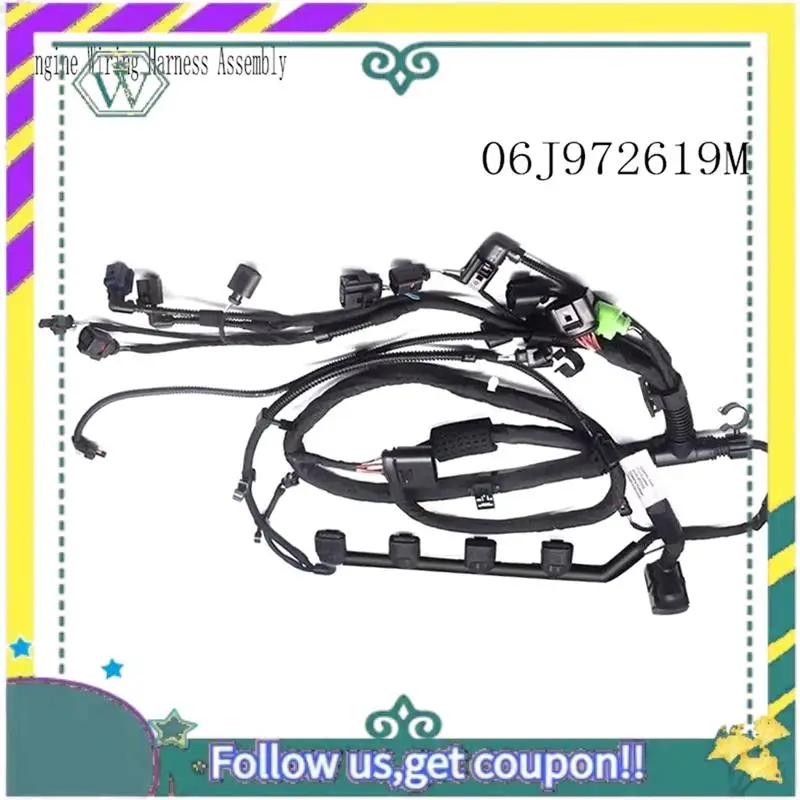 A82U-OEM جودة المحرك تسخير الأسلاك 06J972619M لشركة فولكس فاجن جولف MK6، جيتا، A3 8P، سكودا اوكتافيا، سيات ليون