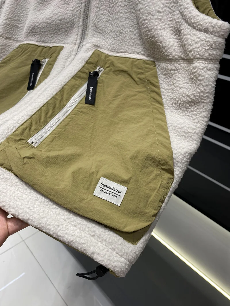 Thiened Fce Vest ex Autumn Winter New Arrival Warm Double-sided Wear Sports Sle Zipper Closure  Color Vest