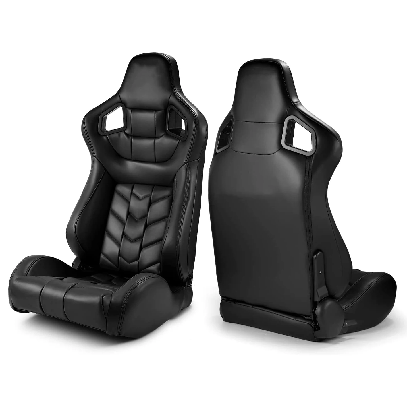 9009 Black High Quality Leather Car Vehicle Gaming Station Simulator Universal Adjustable Sim Bucket Racing Seats