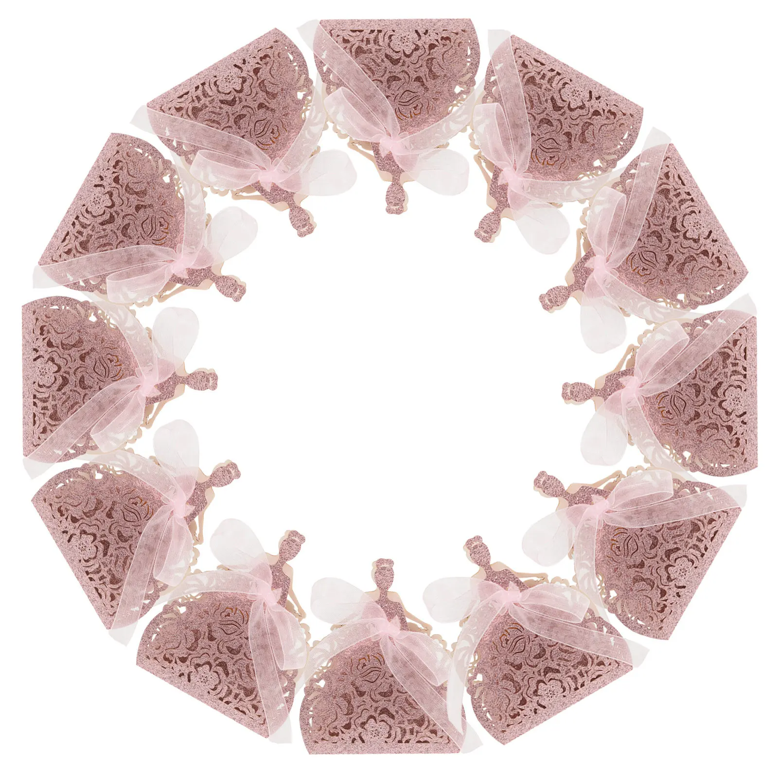 

25 шт. элегантных подарочных коробочек для свадебных сувениров с ажурным дизайном, для конфет и угощений, для свадебного душа, Дня святого Валентина, вечеринок, с блестками