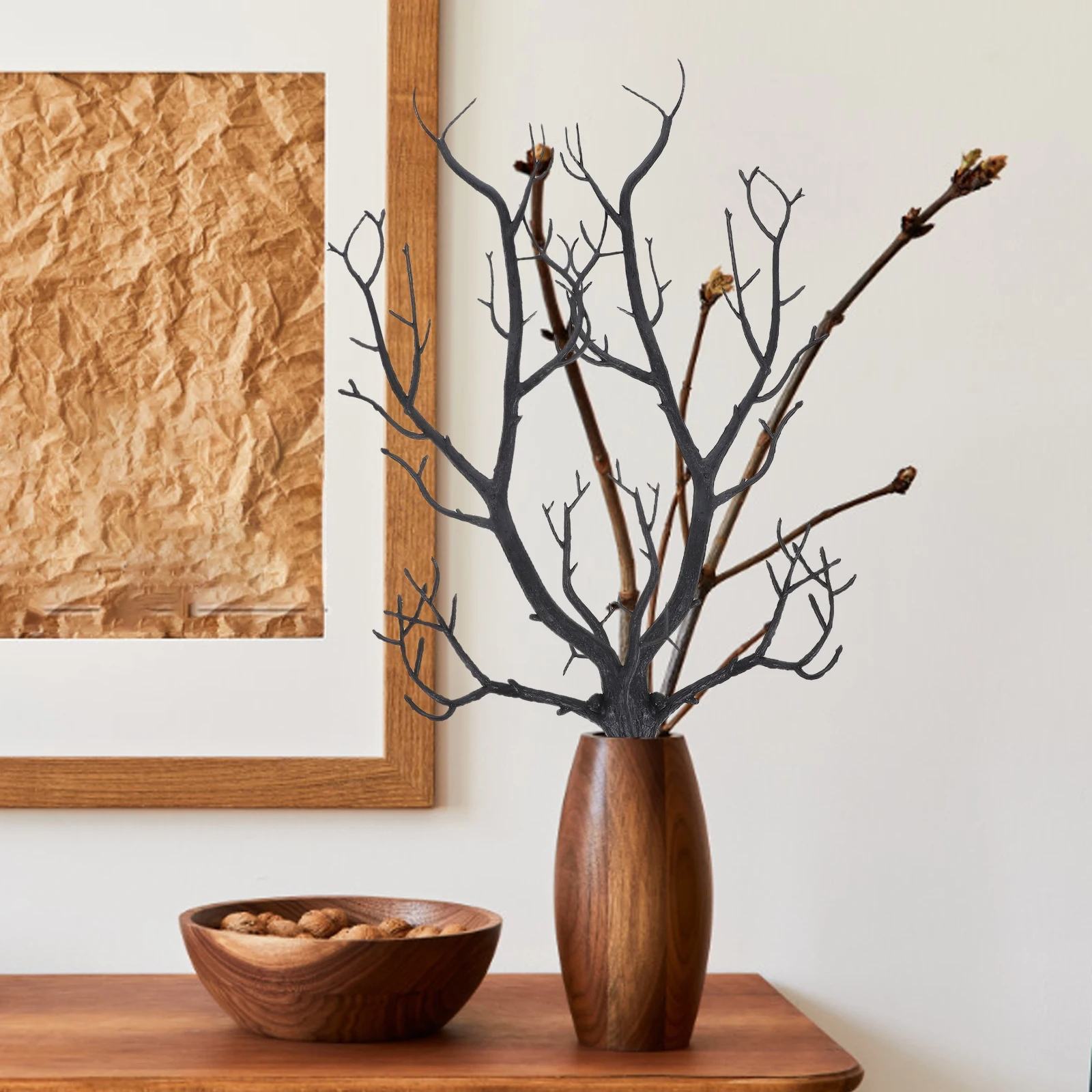 

5pcs Realistic Artificial Dried Willow Branches Fake Twigs For Vases Diy Home Decor Wedding Event Styling Plastic Foliage