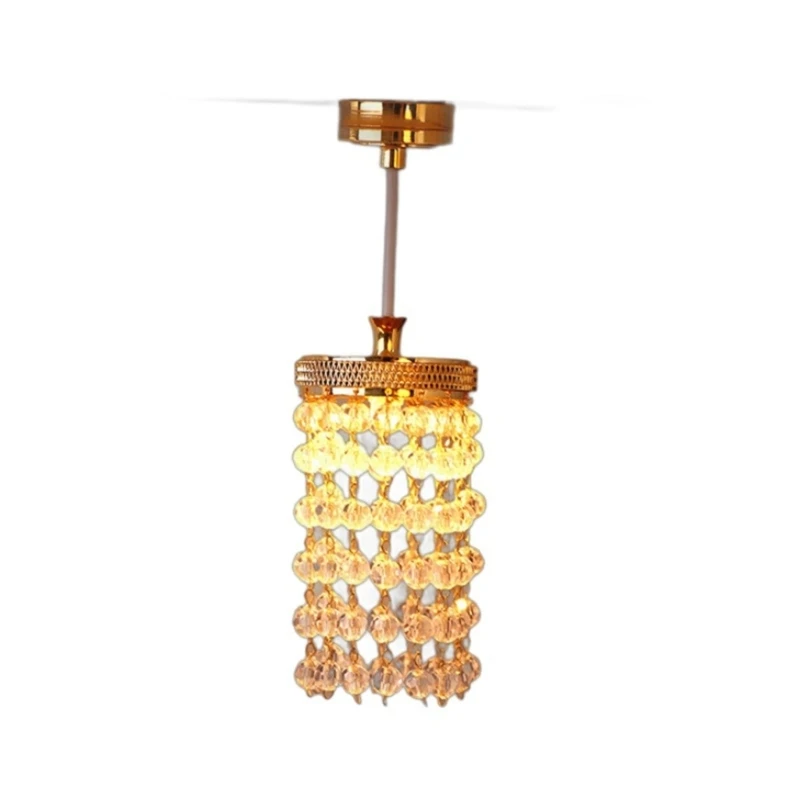 Lampadario a LED in miniatura per 1/12 bambola da soggio