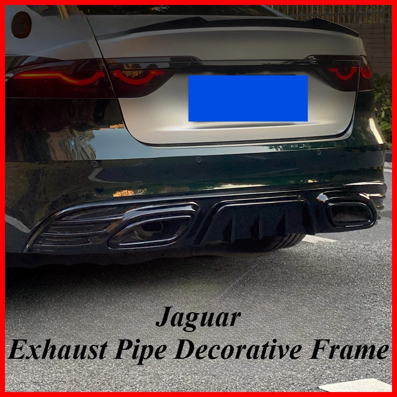 For Jaguar XFL exhaust hood modification F-PACE black exhaust tailpipe decorative cover with four outlet tailpipe accessories