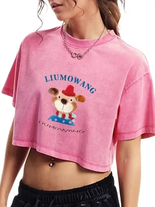 

Short Women's T-Shirt: Cute Short Belly-Baring | Grunge Distressed Design | Breathable Cotton Feel | Daily Niche