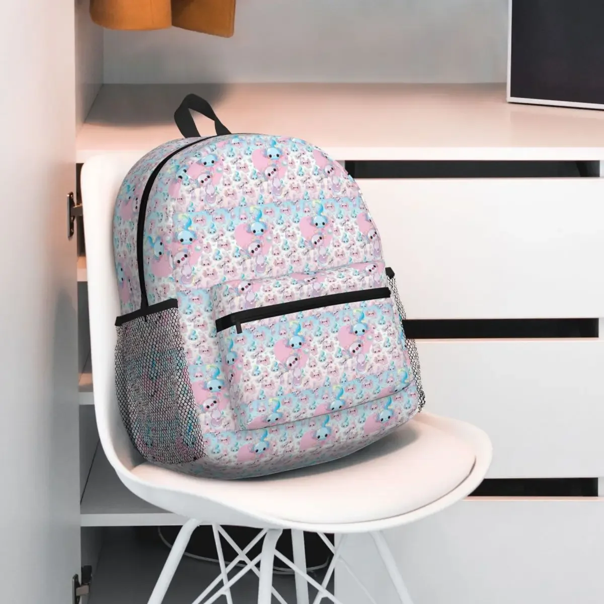 

The Axolotl Kawaii Classic Student Backpack School Bag Hiking Travel Daypack for Boys Girls Fashion Bookbag Shoulder Bags