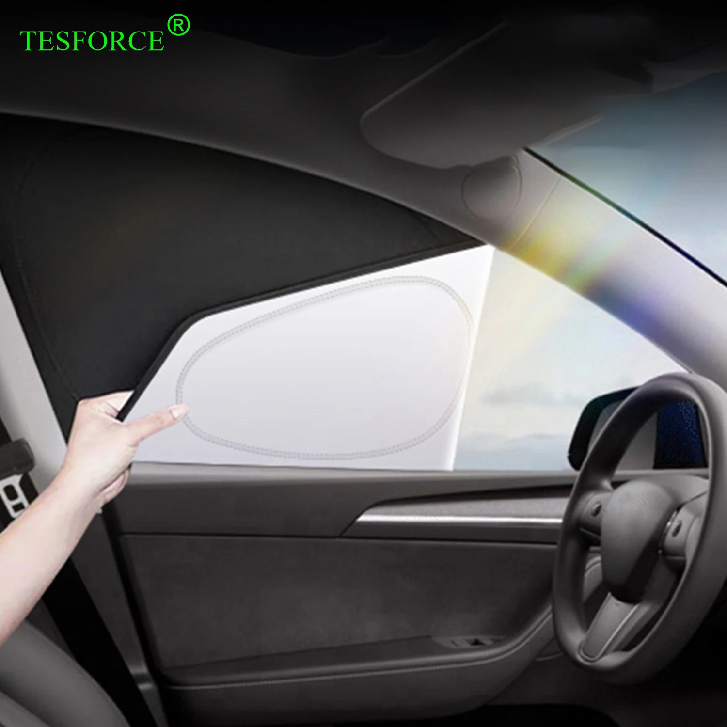 

For Tesla Model Y Juniper Camping Privacy Curtain Silver Reflective Layer Sunshade for Model 3 Side Window Tailgate Sunshade