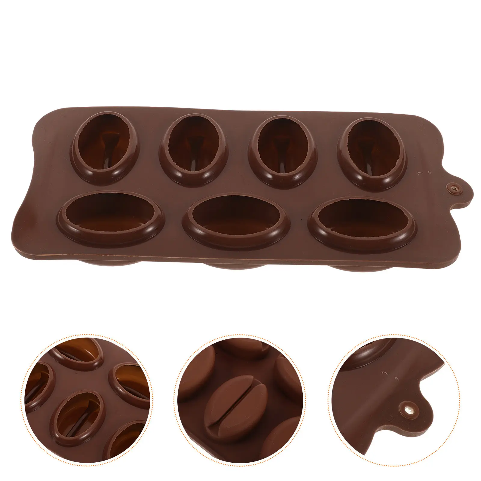 Chocolate Mold Silicone Coffee Bean Shape Baking Candy Making Kit For Desserts Gummies Soap Wax Ice Cube Tray Fondant