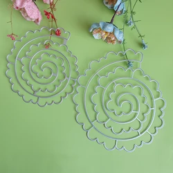 2022 delicate spiral flower cutting dies for English letters, scrapbooks, reliefs, craft stamps, photo album puzzl