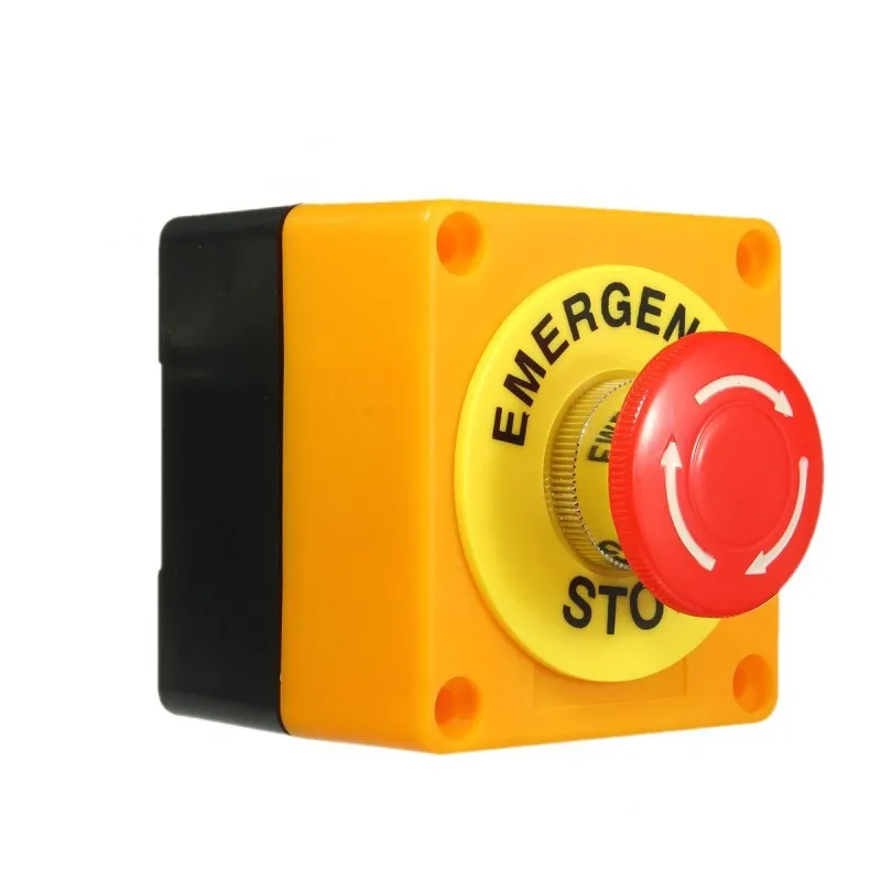 AC 660V 10A Plastic Shell Red Sign Emergency Stop Mushroom Push Button Switch