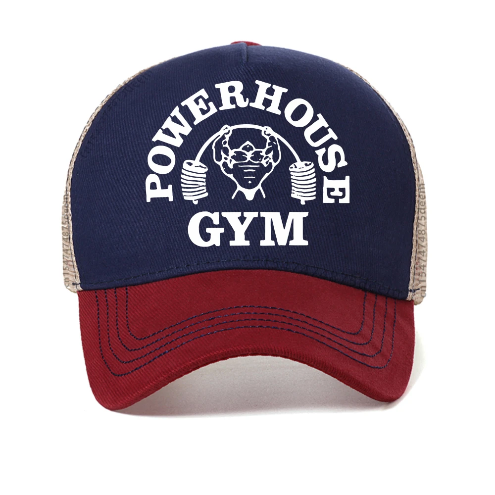 Powerhouse Gym Graphic baseball cap Men Women Summer Harajuku Casual caps Fitness Vintage Sports hat Breathable mesh sun hats