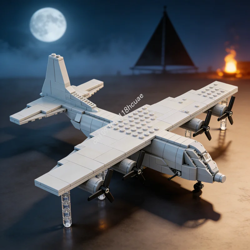 449pcs MOC AC Gunship Creator Model Building Blocks Architecture DIY Creative Education Christmas Gift Idea Kids Toys Brick