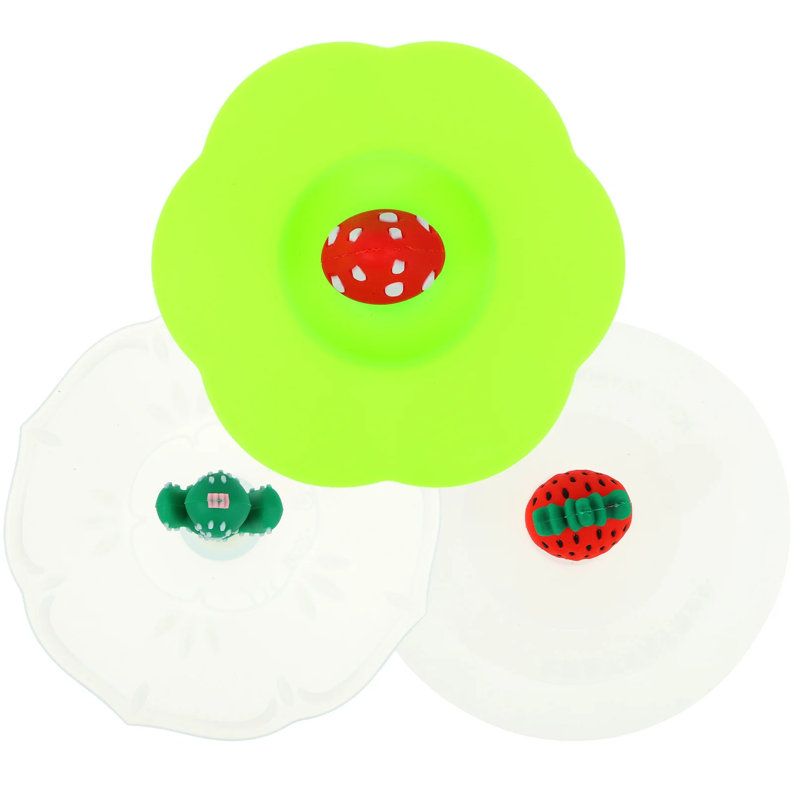 

3Pcs Silicone Mug Covers Cartoon Cup Lids Leakproof Sealed Drink Covers Keep Coffee Tea Warm Fresh Cartoon Silicone Cup Lids