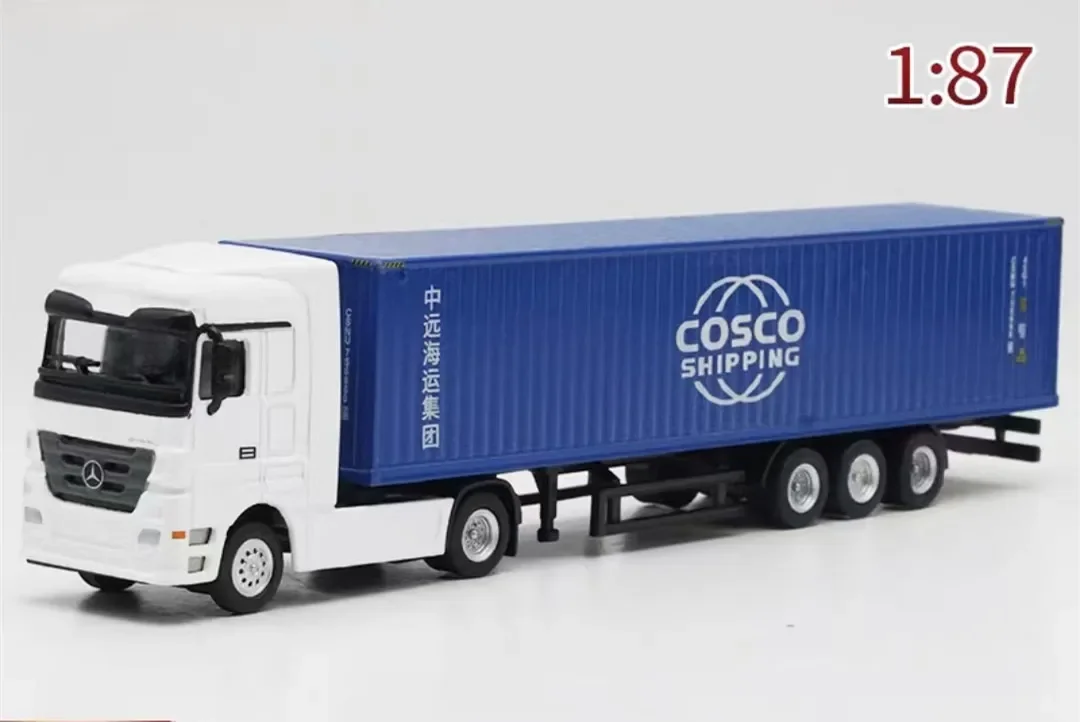 1:87 Hợp Kim Sáng Tạo Hậu Cần Mô Hình Xe Container Mô Hình Đồ Chơi Xe Ô Tô