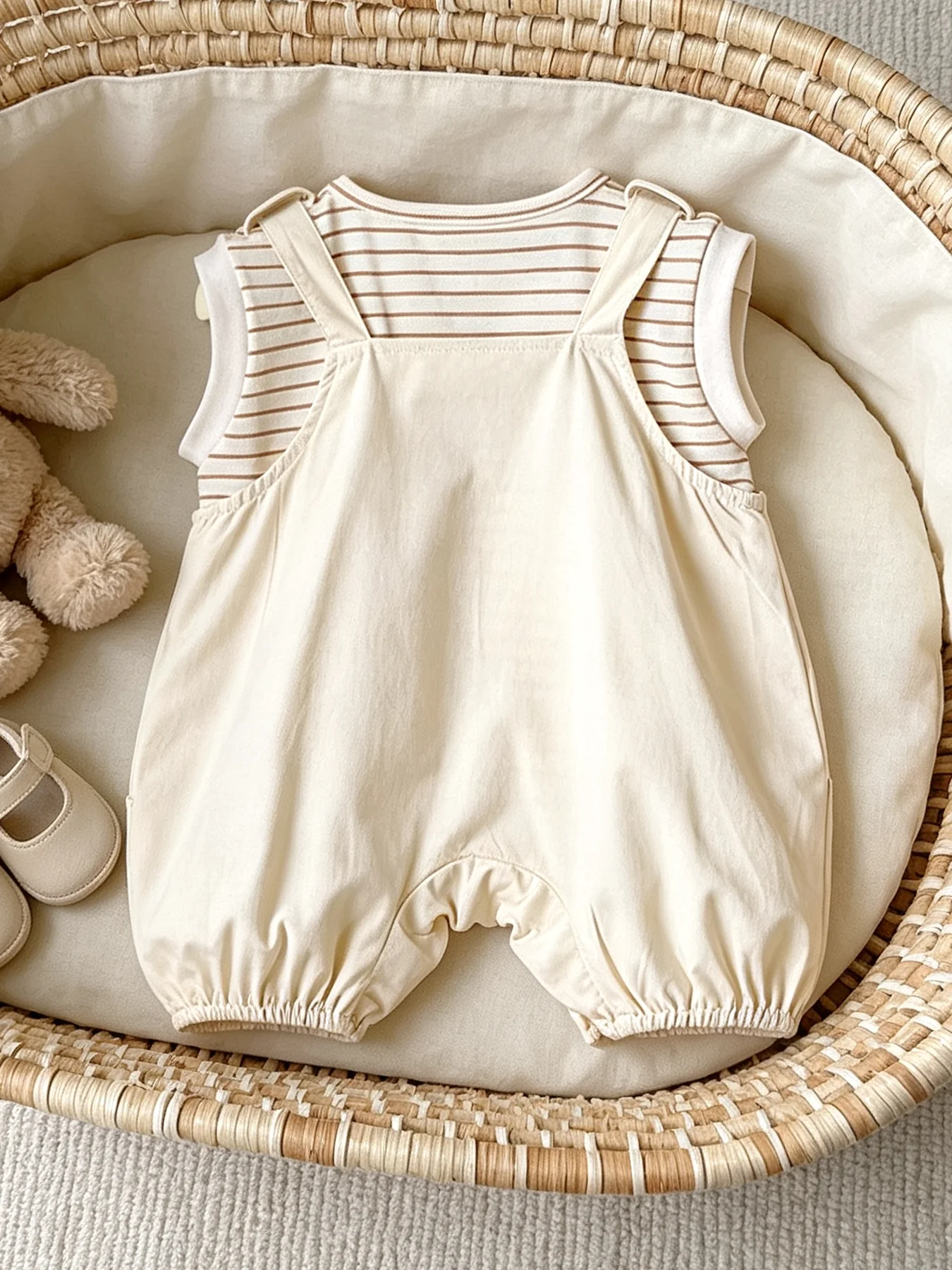 3D Duck-Print Outfit for Baby Girls: Cute Summer-Style Newborn Two-Piece Set with Adjustable Straps for Outings and Toddler Wear