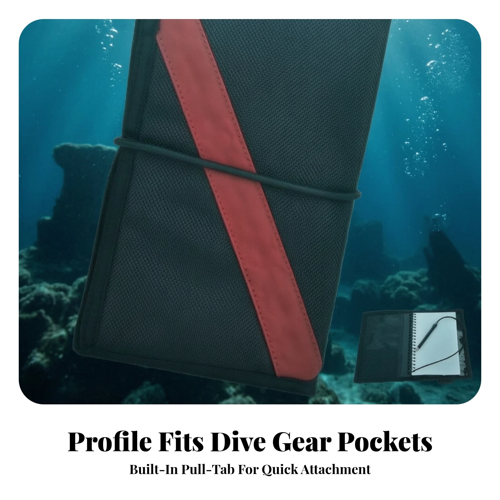 Diving Notebook Compact Underwater Notebook Scuba Diving Logbook with Spiral Binding Portable Stationery Sturdy for Divers