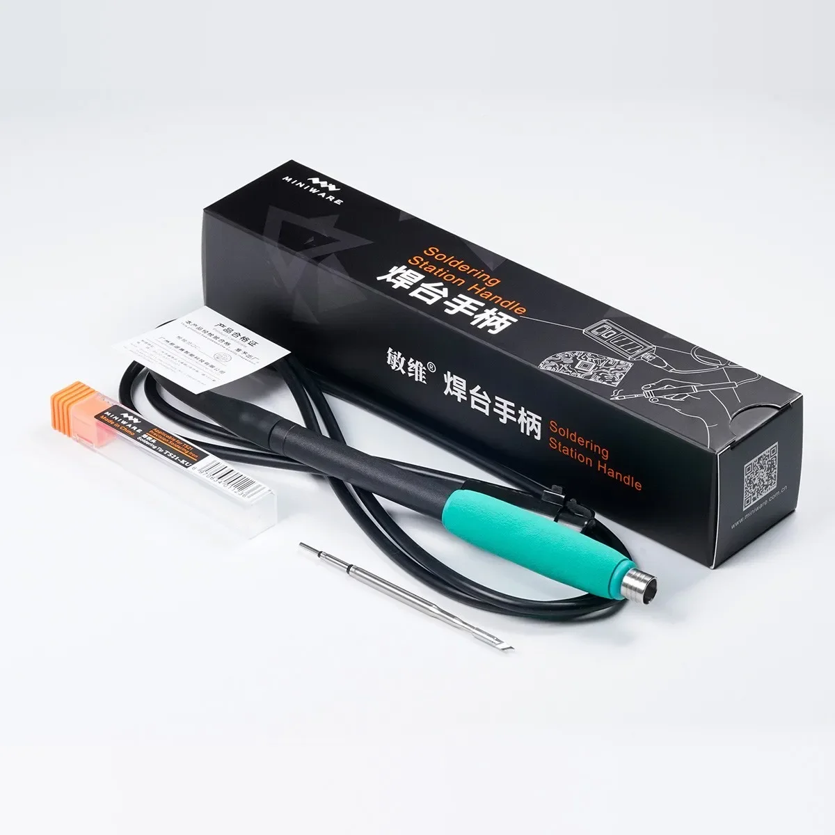 OFFICIËLE MINIWARE TS1M Mini Soldeerstation Draagbare Digitale Display 210/245 Handvat Tip Power Lassen Reparatie Kits DIY Tool
