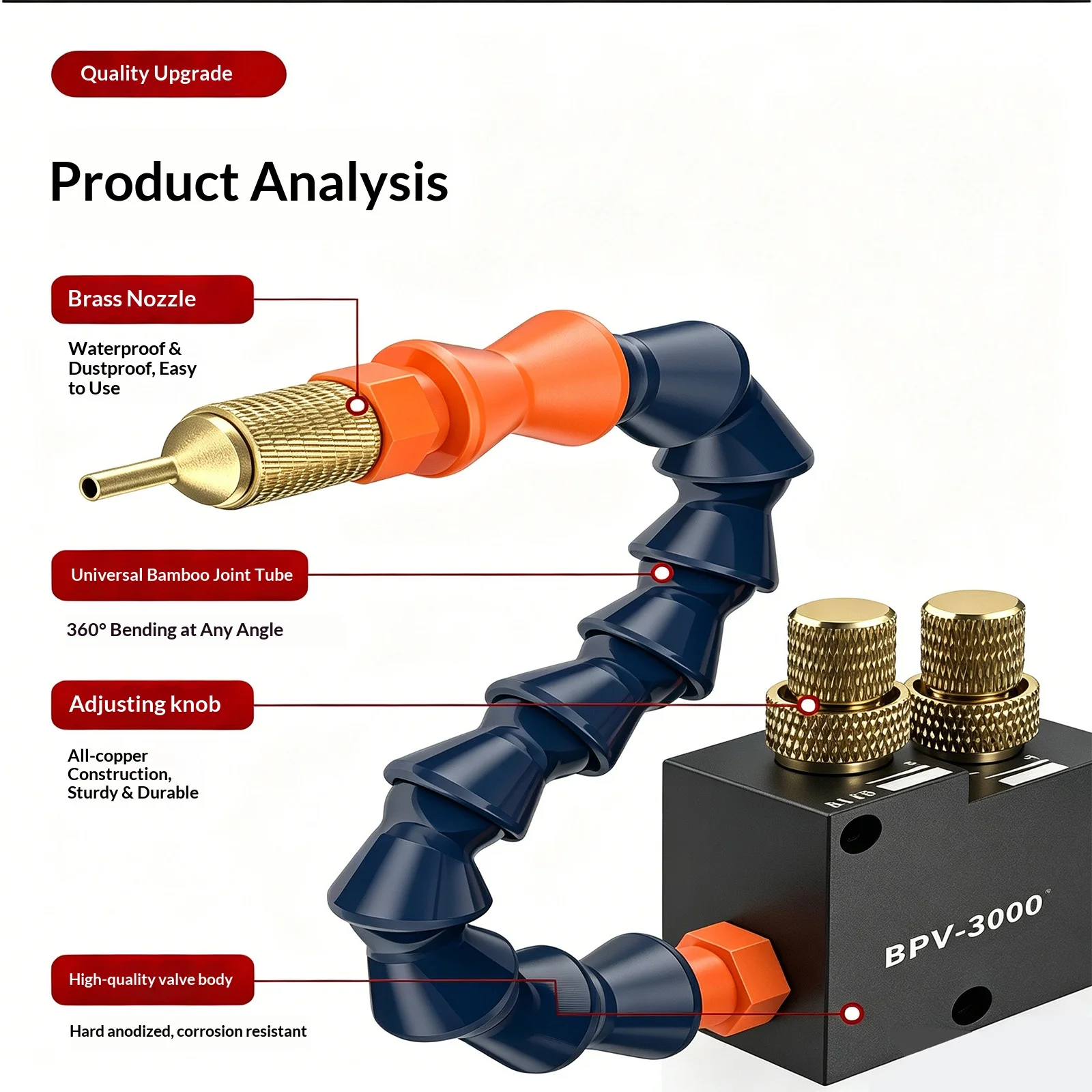Pneumatic Cutting Fluid Cooling Sprayer Magnetic Base Universal Spray Nozzle for Milling Engraving Machine Processing