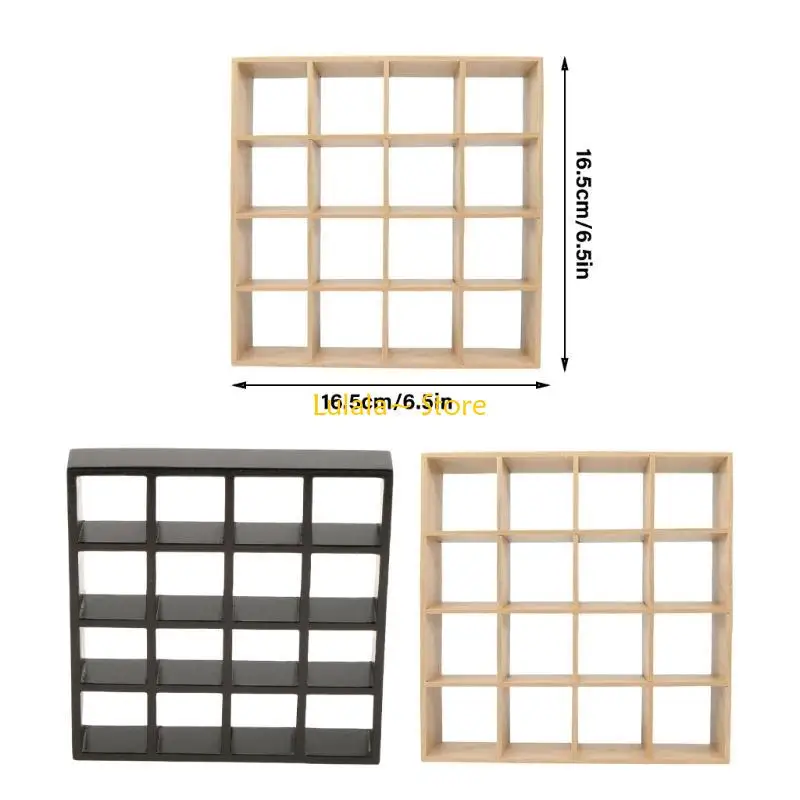 Y4qa prateleira exibição multiuso com 16 compartimentos para entusiastas móveis casas bonecas e organização
