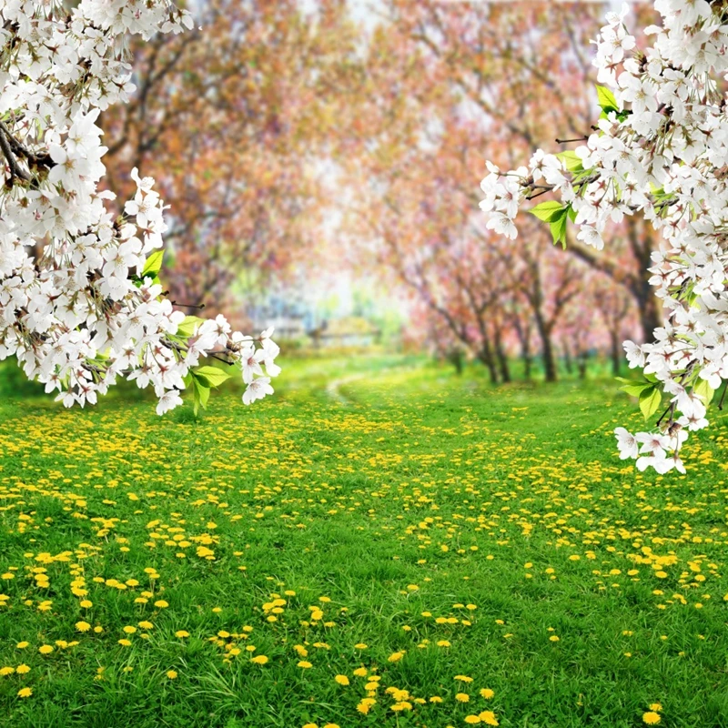 Spring Landscape Backdrop Photography Green Forest Waterfall Baby Photo Photographic Room Decor Background Photo Studio Shoots