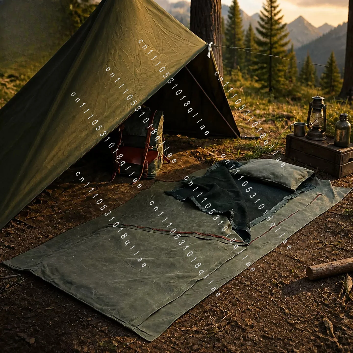Outdoor BC Camping Equipment Camping 12 Amp Oil Wax Canvas Thickened Moisture-proof Sleeping Bag Cover