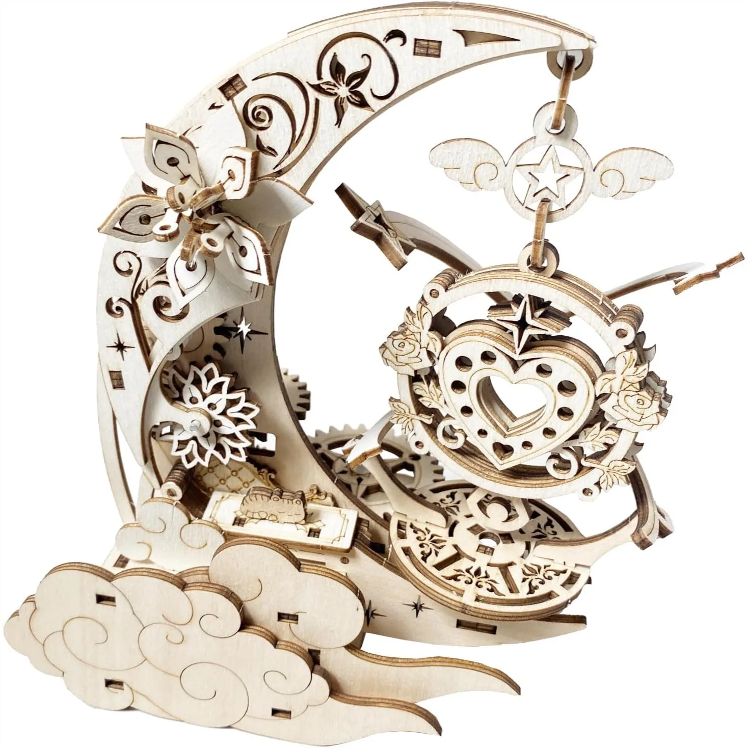 

Wooden 3D Puzzle for Adults Mechanical Music Box Model Kits DIY Crafts, Challenging Assembly, Quality Plywood, Perfect