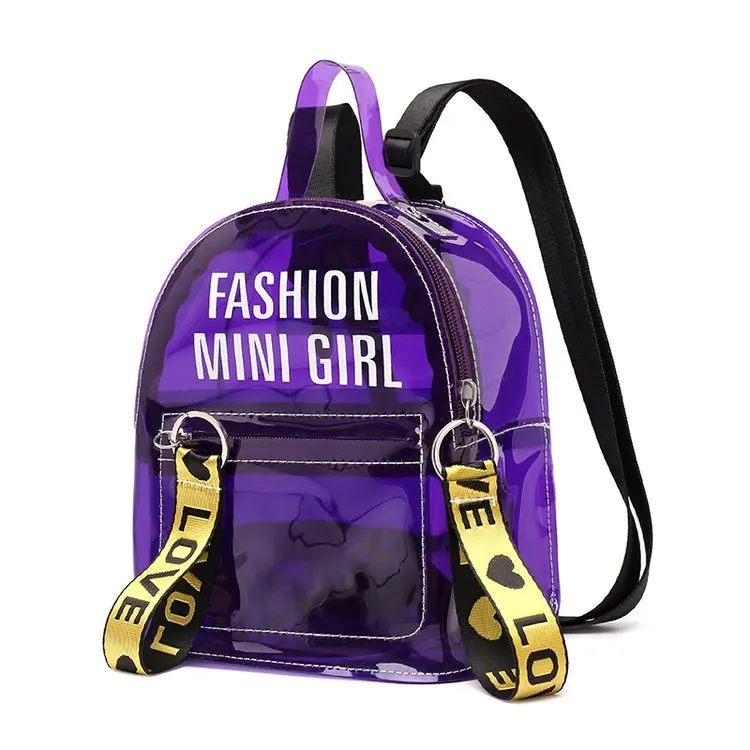 

Transparent Mini Backpack PVC Jelly Women Bag Small Shoulder Bags for Women Fashion Casual Backpacks Mochilas Para Mujer рюкзак