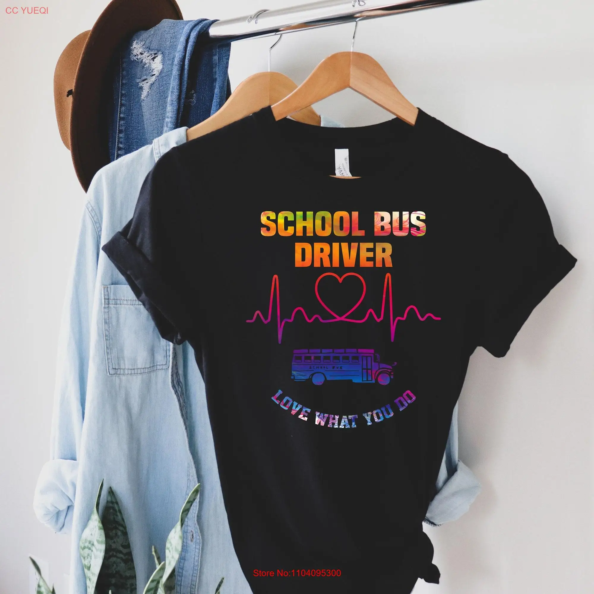 School bus driver shirt hoodie sweaT T tank top gift heartbeaT tees long or short sleeves