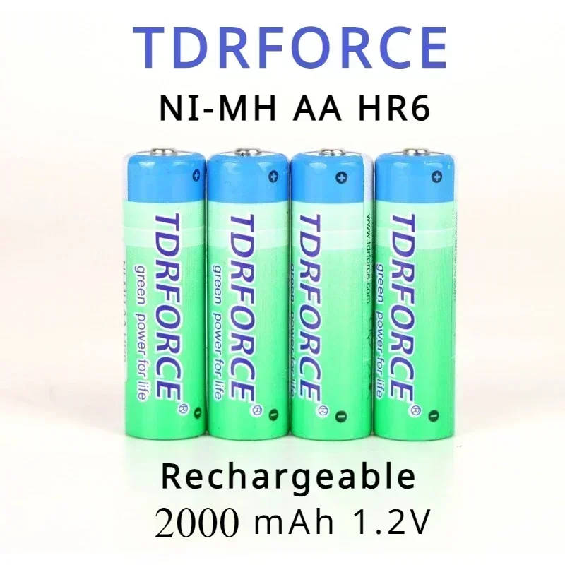 1-4PCS AA Rechargeable Battery 1.2V Ni-MH AA Batteries 2000mAh Lithium Battery for Digital cameras Portable DVD VCD CD players