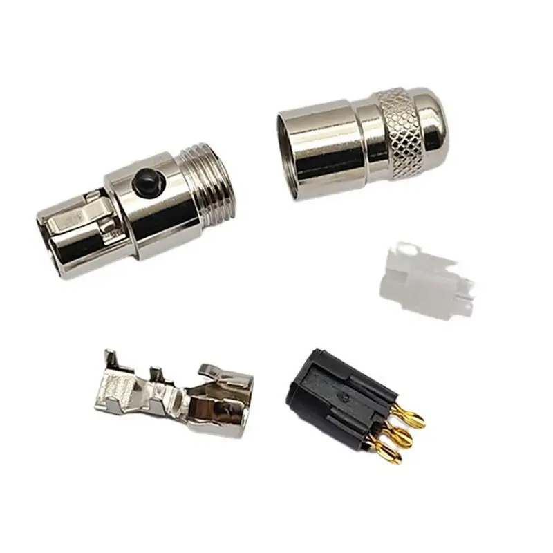 6 Pin XLR Connector Metal 6-Core Mini Audio Microphone Female 6PIN Adapter Socket 6 Pin Full Metal Audio Socket Metal 6-core