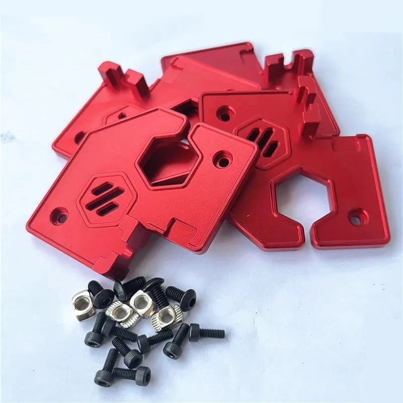 4 Stuks/set Voron 2.4 4z As Riem Afdekplaat Set, Rood Geajodeerd Cnc Proces-3d Printer Onderdelen
