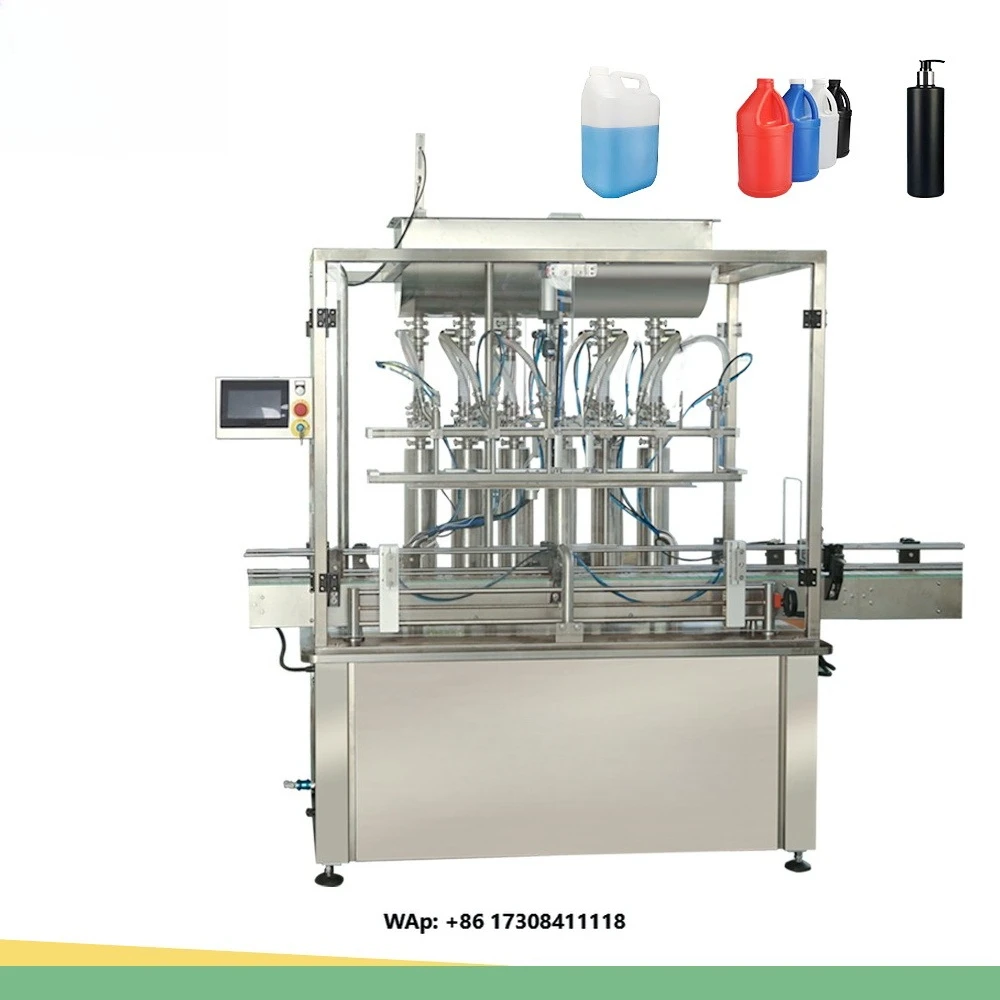 Fully Automatic 2 4 6 Head Bottle Filling Machine for Shampoo Detergent Toner Makeup Remover Chemical Liquid CE Manufacturer