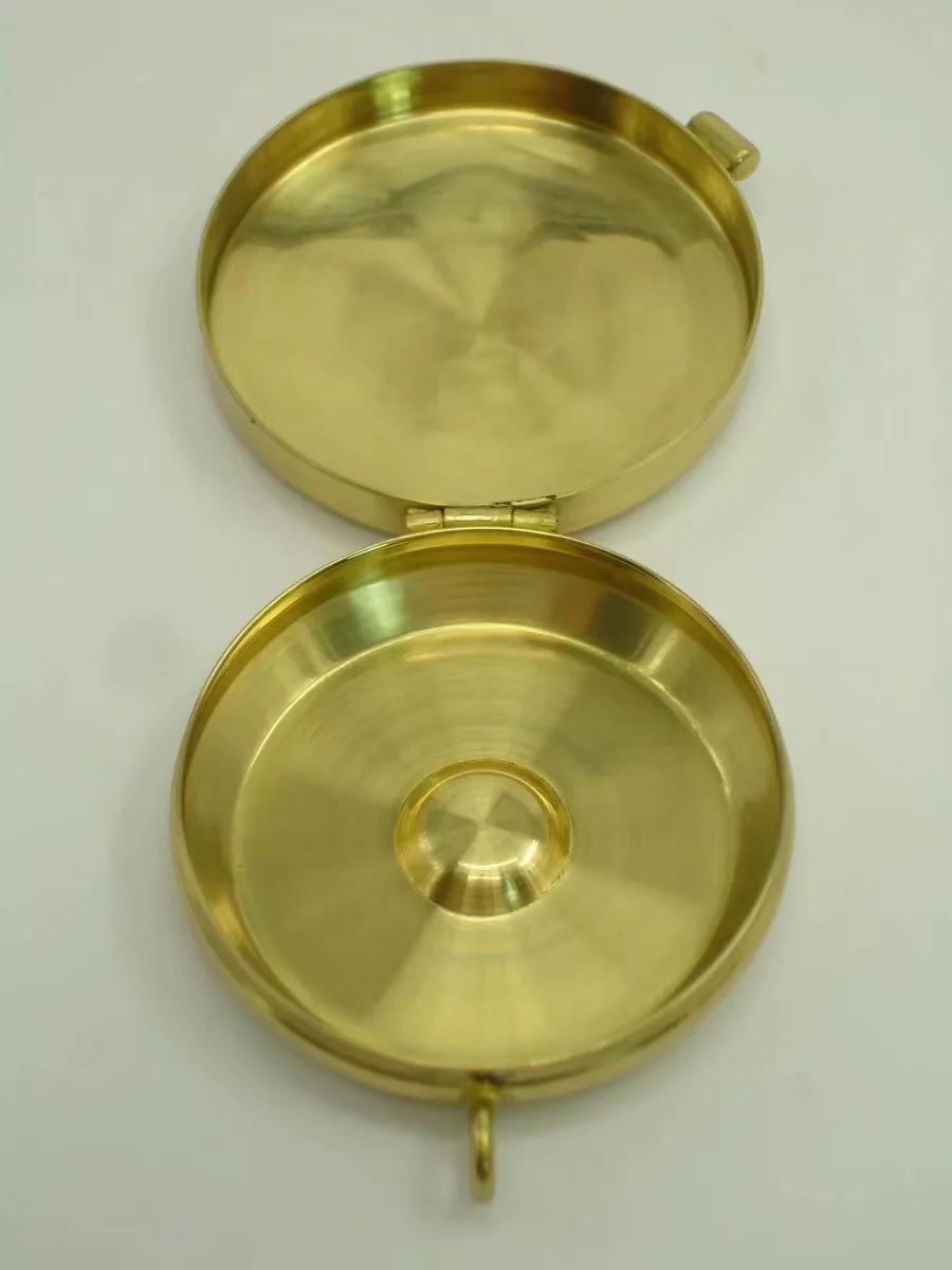 Pyx for the Eucharist, Catholic Brass Host Carrier, Religious Hostpital Church, Holy Communion Pyxes for Hosts