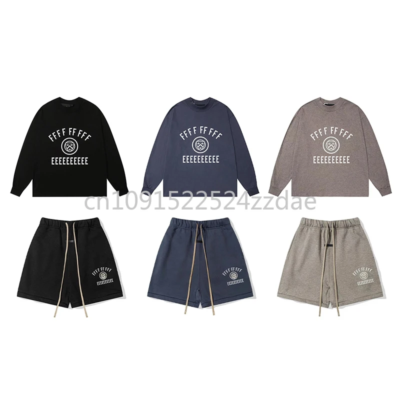 

FW24 Classic Design Men's Long Sleeve T-shirts Chest Letter Logo Badge Print Tops Designer Brand Men's High Street Loose T-shirt