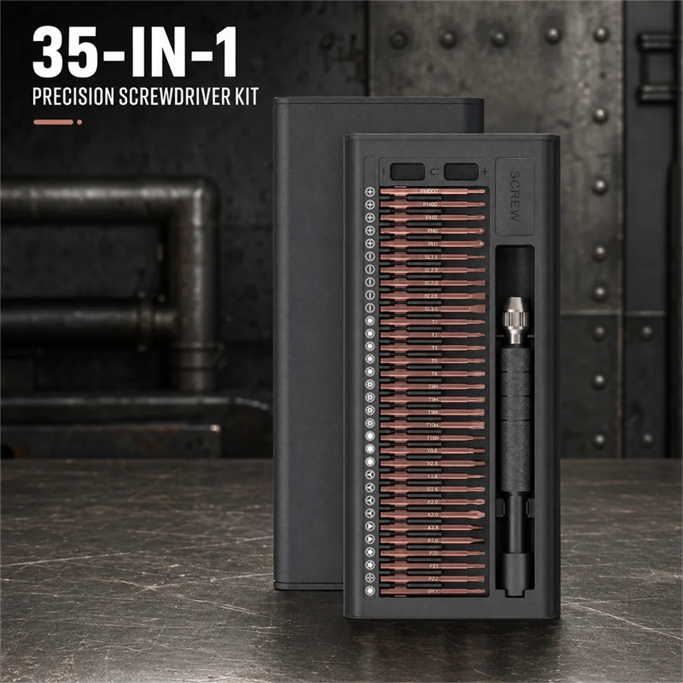 Galacok 35-in-1 Präzisions-Schraubendreher-Set S2 Legierungsstahl Magnetische Bits Tragbares Reparatur-Werkzeugset für Tiefloch- und Schmalspaltarbeiten – Detail 1