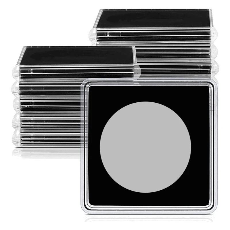 Лучший 20 шт. Серебряный доллар-держатель для монет, 2 х 2, полудолларовый держатель для монет, капсула для монет, пластиковый держатель для монет