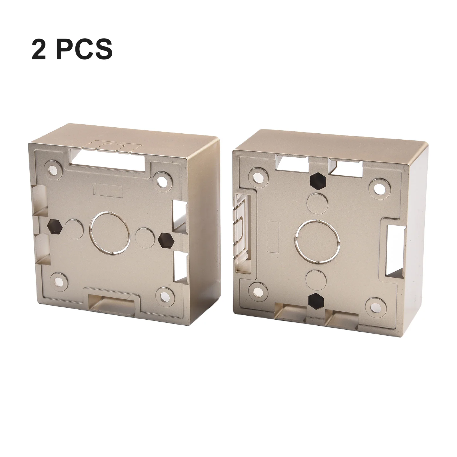 2pcs-Mounted Box PVC Single Attress Box Ethernet Backbox Sockets For Faceplates 86*86*40MM