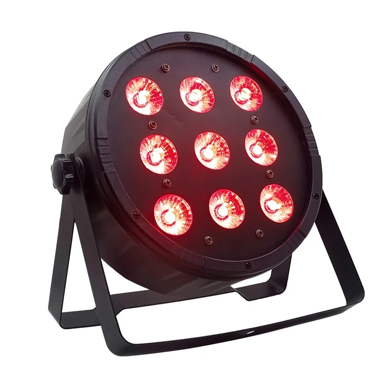 Pop LED Flat Par Light 9x10W RGBW Full Color Par Up Light Wedding Disco Party Bar DMX512 LED Stage Wash Light Stage Show