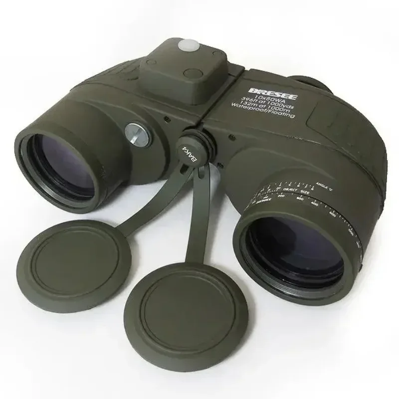 

Binoculars 10x50 Marine Military Telescope Adults Waterproof With Rangefinder Compass BAK4 Prism HD Bird Watching For Hunting