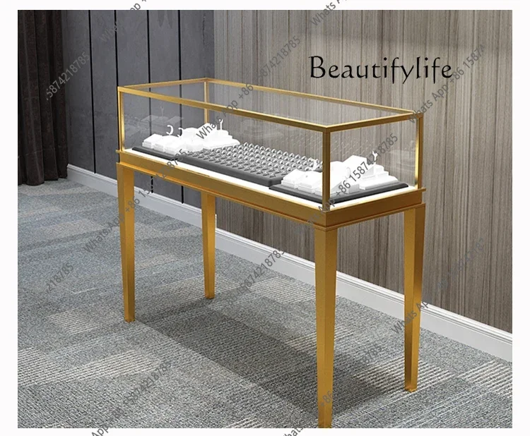 

J 1PCS Jade Antique Watch Glass Display Shelf Display Counter Stainless Steel Gold Silver Jewelry Antique
