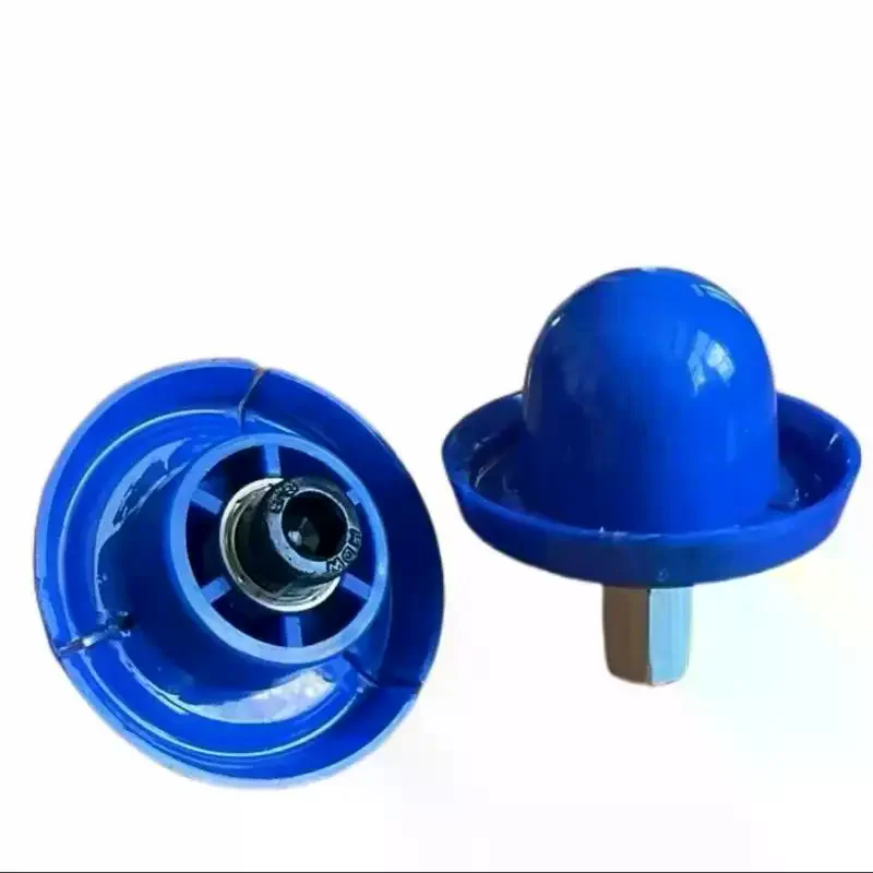Blue Automatic Water Bowl 52mm Diameter 8mm Thread For Cattle Sheep Goat Farm Watering